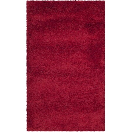 Safavieh 5 ft. 1 in. x 5 ft. 1 in. Square Red Milan Shag Rug SG180-4040-5SQ
